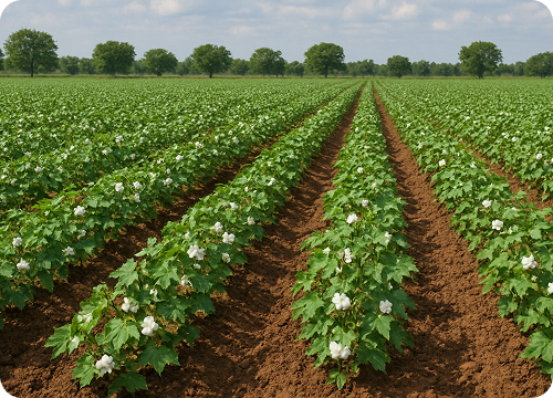Tractor working in a rice field