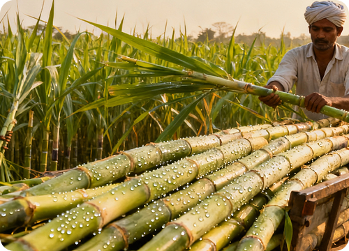 Tractor working in a rice field