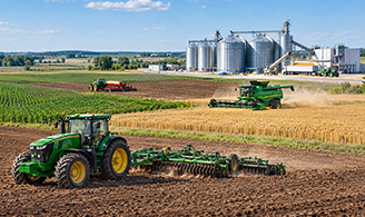 Farm machinery in modern agriculture