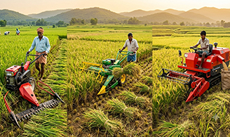 Types of Paddy Harvester Machines
